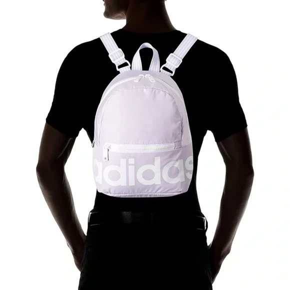 Adidas Liner Mini Backpack NWT Purple Tint /White light lilac - Picture 6 of 9